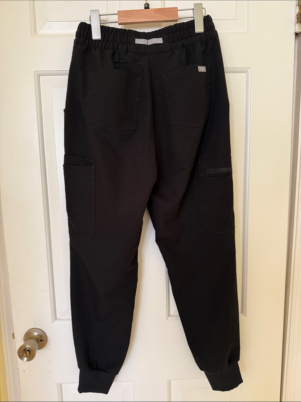 Figs Black High Waisted Uman Relaxed - Petite Jogger Scrub Pants Size XSP